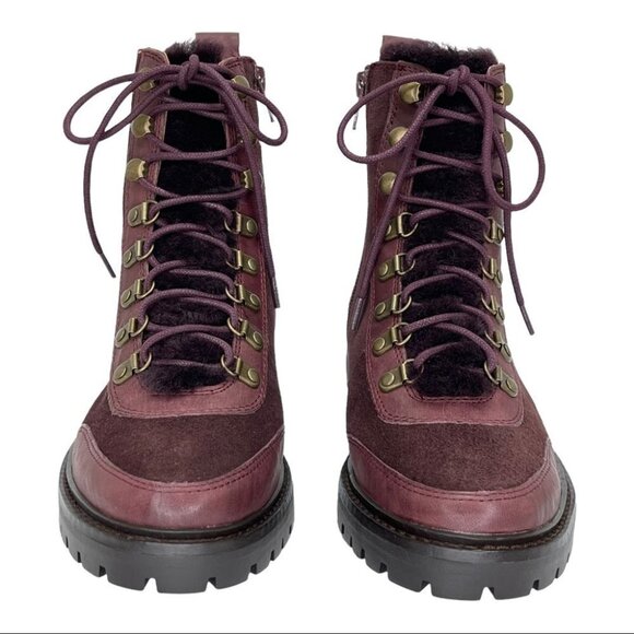 Lucky Brand Ilianna Raisin Leather Womens Ankle Boots Size 6.5M - Picture 4 of 15